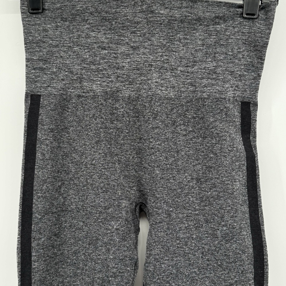 Assets by Spanx Leggings Women XL Gray/Black Shaping Stretch Slim Fit Activewear